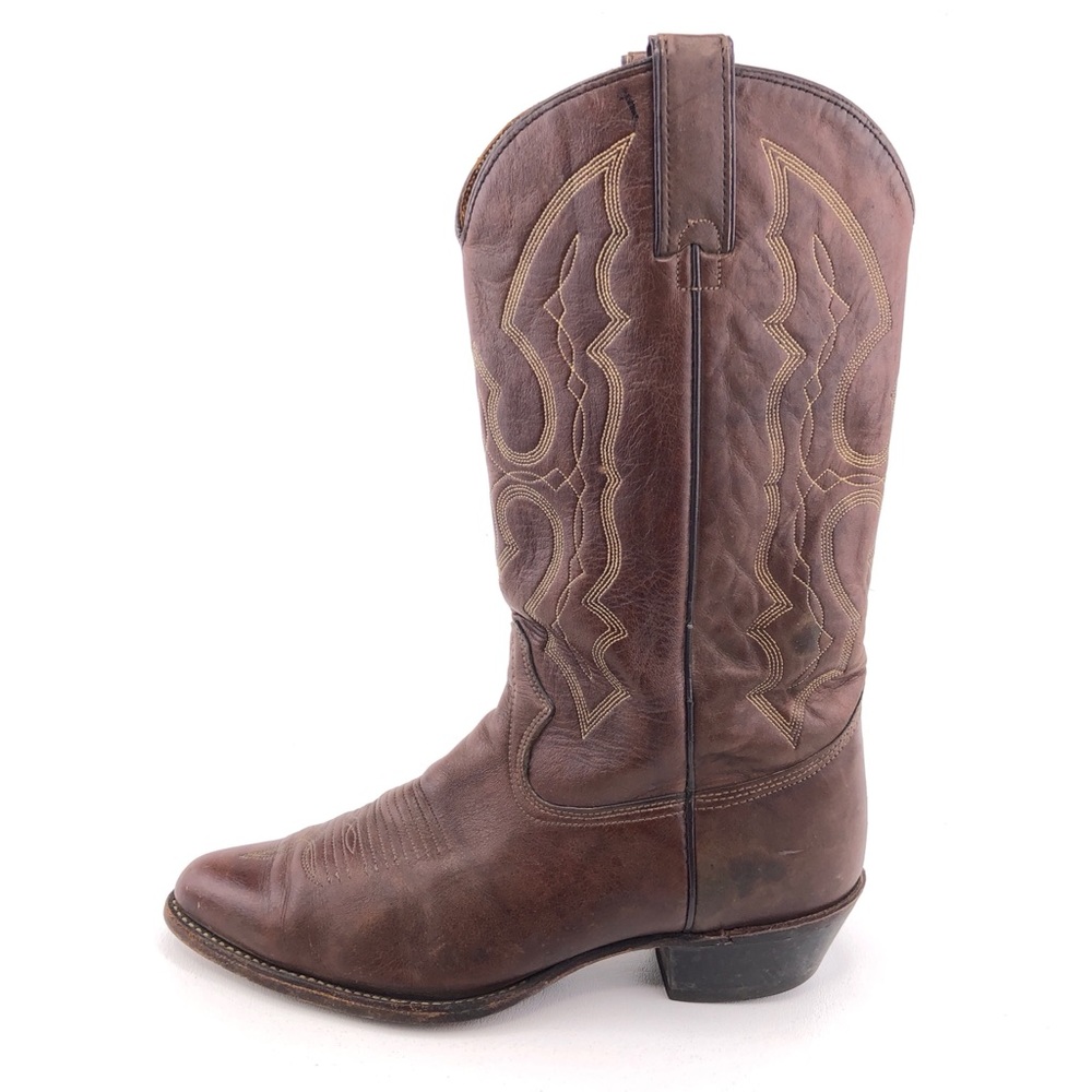 Imperial Brown Leather Western Boots 10 EE Wide
